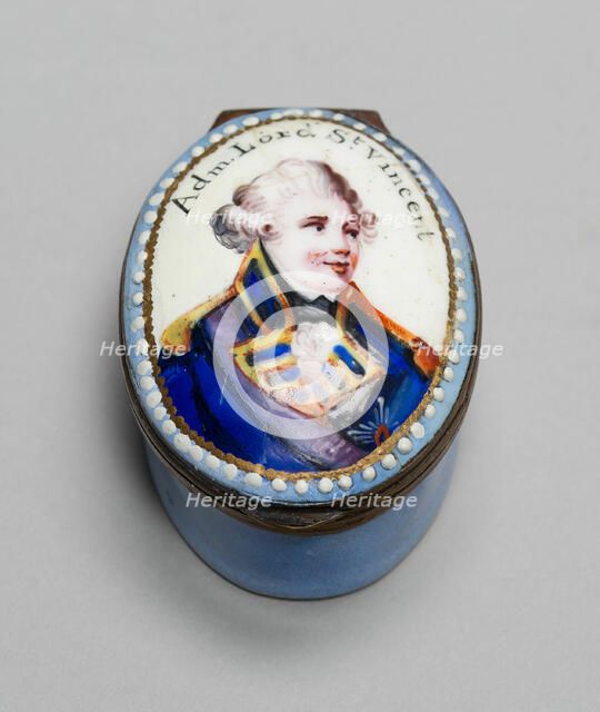 Box: Admiral Lord St. Vincent, South Staffordshire, c. 1810. Creator: Staffordshire Potteries.