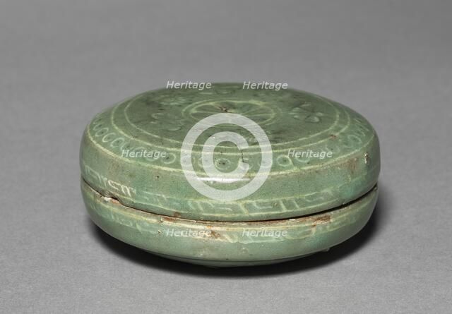 Box and Cover with Inlaid Chrysanthemum and Insect Design, 918-1392. Creator: Unknown.