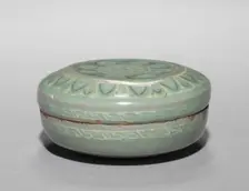 Box and Cover with Inlaid Chrysanthemum Design, 1200s. Creator: Unknown