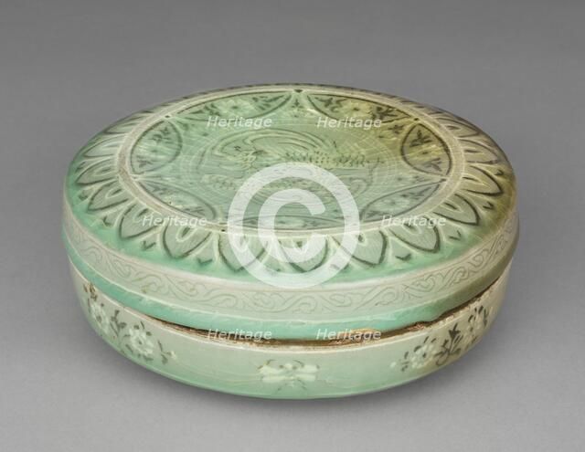 Box and Cover with Inlaid Phoenix Design, 918-1392. Creator: Unknown.