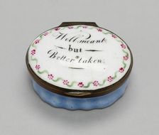 Box, Bilston, 1770/90. Creator: Unknown