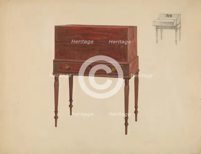 Box Desk, c. 1936. Creator: Arthur Johnson.