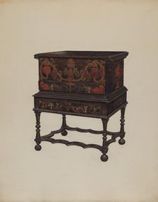 Box Desk on Frame, c. 1937. Creator: Francis Borelli