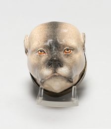 Box in the Form of a Pug's Head, Meissen, c. 1750. Creator: Meissen Porcelain