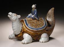 Box in the Form of Urashima Taro Riding on the Long-Tailed Turtle, 19th century. Creator: Unknown