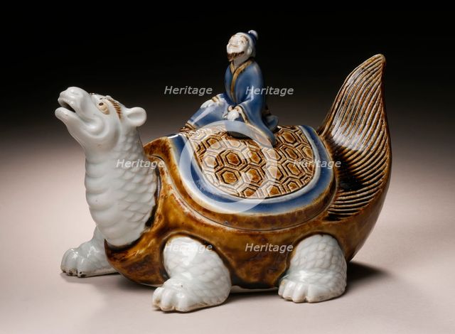 Box in the Form of Urashima Taro Riding on the Long-Tailed Turtle, 19th century. Creator: Unknown.