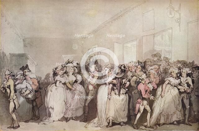 'Box Lobby Loungers of 1785', c1785. Artist: Thomas Rowlandson.