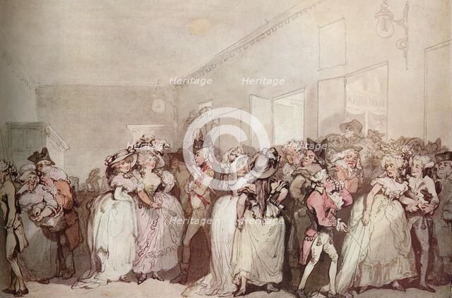 'Box Lobby Loungers of 1785', c1785. Artists: Thomas Rowlandson, Otto Limited.