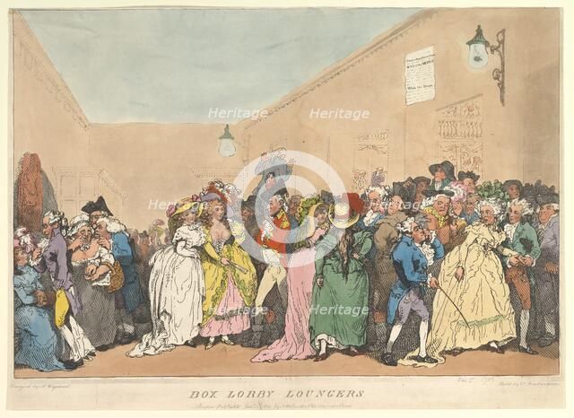 Box Lobby Loungers, January 5, 1811. Creator: Thomas Rowlandson.