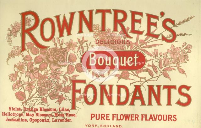 Box top for Rowntree's Bouquet Fondants, 1910s. Artist: Unknown