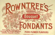 Box top for Rowntree's Bouquet Fondants, 1910s