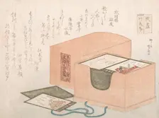 Box with Cards for the Poem Card Game. Creator: Shinsai