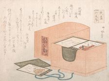 Box with Cards for the Poem Card Game. Creator: Shinsai