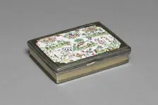 Box with Enamel Plaque Set in Cover, c. 1730. Creator: Unknown