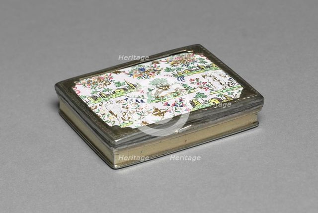 Box with Enamel Plaque Set in Cover, c. 1730. Creator: Unknown.