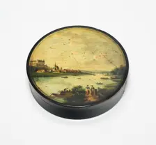 Box with Fortress of Sonnenstein, Germany, Late 18th century. Creator: Johann Heinrich Stobwasser