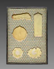 Box with Ink Cakes, 1795-1820. Creator: Unknown