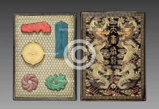 Box with Ink Cakes, 1795-1820. Creator: Unknown.