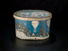 Box with scene showing Clayton's Ascent, after 1835. Creator: Unknown