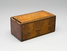 Box with Sliding Lid, c. 1800. Creator: Unknown