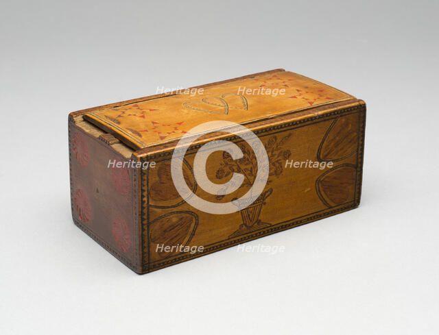 Box with Sliding Lid, c. 1800. Creator: Unknown.