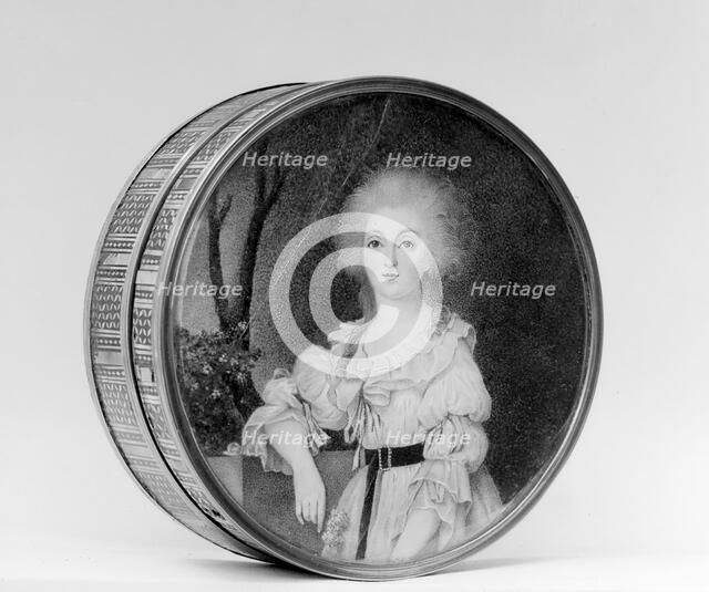 Box with portrait of a woman, 1768-75. Creator: Unknown.