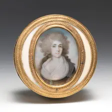 Box with portrait of a woman, 1774-75, portrait ca. 1790. Creator: Guillaume-Denis Delamotte
