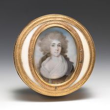 Box with portrait of a woman, 1774-75, portrait ca. 1790. Creator: Guillaume-Denis Delamotte