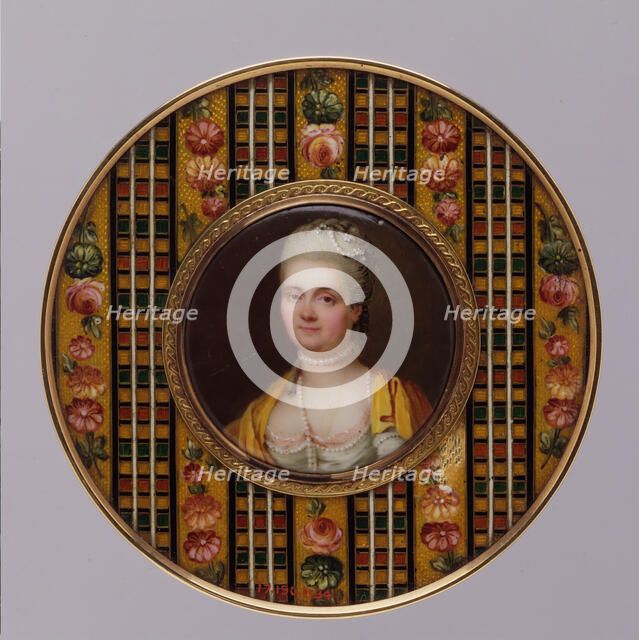 Box with portrait of a woman, ca. 1770-75. Creator: Johann Heinrich Hurter.