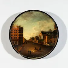 Box with painted lid, 19th century. Creator: Unknown