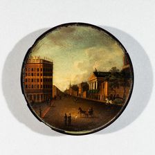 Box with painted lid, 19th century. Creator: Unknown