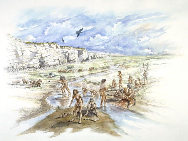 Boxgrove Quarry, Prehistoric, (c1990-2010). Artist: Ivan Lapper.