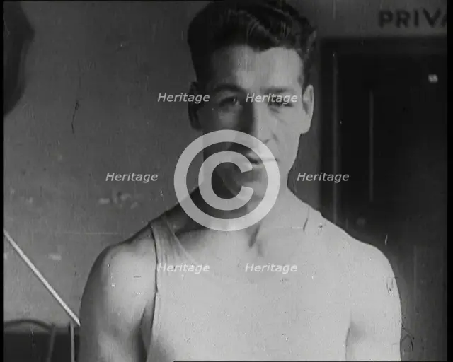 Boxer, Len Harvey, 1930s. Creator: British Pathe Ltd.