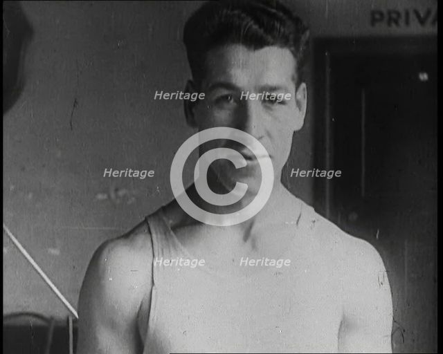Boxer, Len Harvey, 1930s. Creator: British Pathe Ltd.