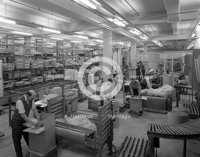 Boxes being packed ready for distribition, Stanley Tools, Sheffield, South Yorkshire, 1967. Artist: Michael Walters
