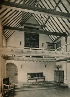 Boxhurst Farm, Kent: End of Dance Room. Restored and converted by Oliver Hill c1928