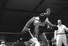 Boxing match in Landskrona Sports Hall, Sweden, 1967. Creator: Unknown