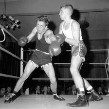 Boxing match, Landskrona, Sweden, 1961