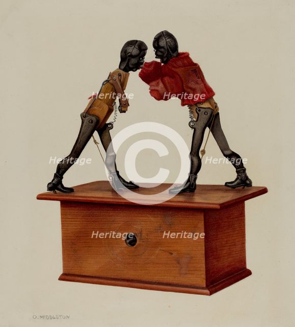 Boxing Negroes, c. 1939. Creator: Owen Middleton.