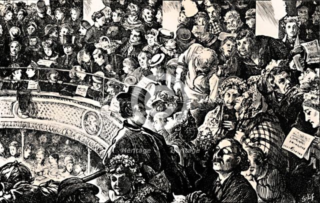 Boxing Night. Pen Drawing on Wood', c1890, (1923). Artist: Luke Fildes.