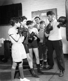 Boxing training at Horden Colliery gym, Sunderland, Tyne and Wear, 1964. Artist: Michael Walters