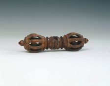 Boxwood vajra, Tibet, 18th century. Creator: Unknown