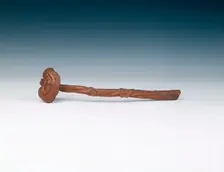 Boxwood ruyi sceptre, Late Ming/early Qing dynasty, China, 17th century (?). Creator: Unknown