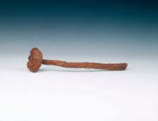 Boxwood ruyi sceptre, Late Ming/early Qing dynasty, China, 17th century (?). Creator: Unknown