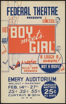 Boy Meets Girl, Cincinnati, 1938. Creator: Unknown