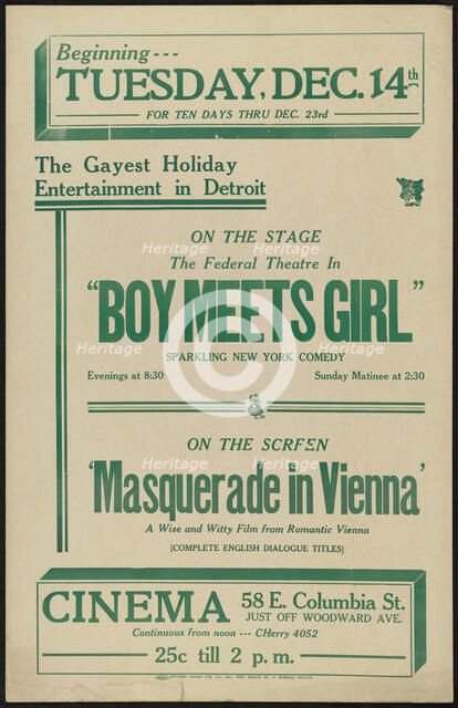 Boy Meets Girl, Detroit, [193-]. Creator: Unknown.