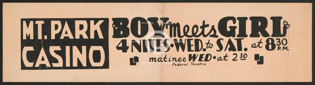 Boy Meets Girl, Holyoke, MA, 1938. Creator: Unknown.