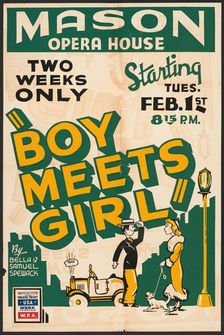 Boy Meets Girl, Los Angeles, 1938. Creator: Unknown