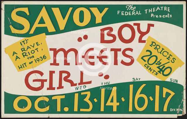 Boy Meets Girl, San Diego, 1937. Creator: Unknown.