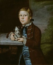 Boy of Hallett Family with Dog, 1766/76. Creator: Unknown